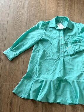 Sea Green Callahan Shirt Dres